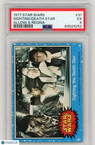 1977 Star Wars Allens & Regina Sighting the Death Star #31 PSA 5