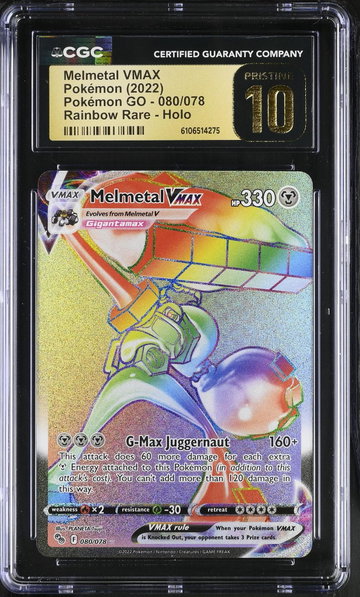 2022 Pokemon GO #080/078 Melmetal VMAX Rainbow Rare - Holo CGC 10