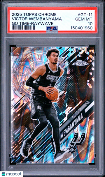 2025 Topps Chrome Go Time Victor Wembanyama #GT-11 Raywave PSA 10
