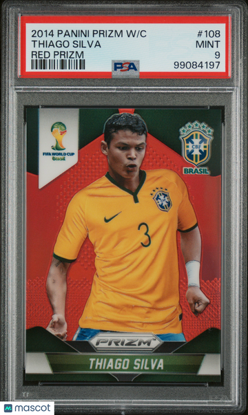 2014 Panini Prizm World Cup Thiago Silva #108 Red /149 PSA 9