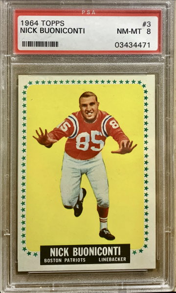 1964 Topps NICK BUONICONTI PSA 8 POP 74 ONLY 6 HIGHER HOF