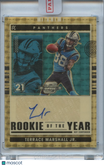 2021 Terrace Marshall Jr Terrace Marshall Jr. Rookie Panini Authentic