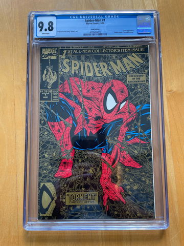 Spider-Man #1 CGC 9.8 White Pages Second Print Gold Edition