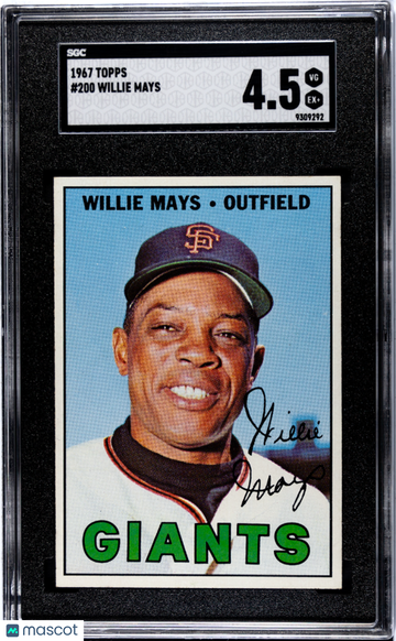 1967 Topps Willie Mays #200 SGC 4.5