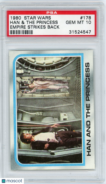 1980 Star Wars Empire Strikes Back Han And The Princess #178 PSA 10