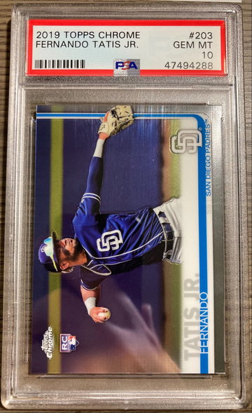 Fernando Tatis Jr 2019 Topps Chrome PSA 10