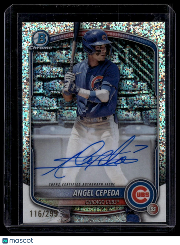 2025 Bowman Chrome Angel Cepeda #CPA-AC Prospect Autographs Speckle SN AU