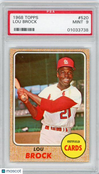 1968 Topps Lou Brock #520 PSA 9