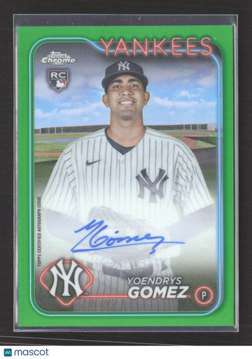 2024 Topps Chrome Yoendrys Gomez #RA-YG Green RC