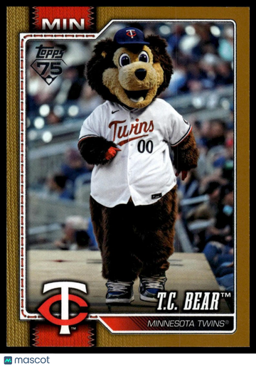 2026 Topps T.C. Bear #M-10 Mascots Gold SN