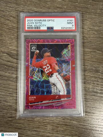 2020 Panini Donruss Optic Juan Soto #161 Pink Velocity PSA 9