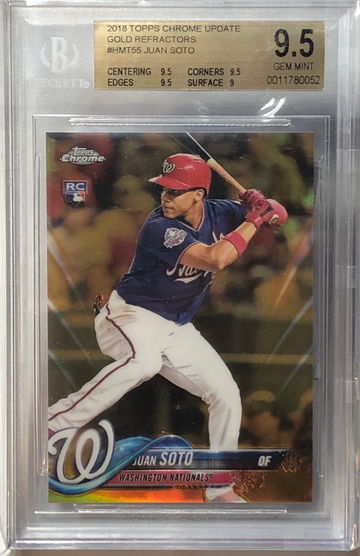 Juan Soto 2018 Topps Chrome Update Gold Refractor BGS 9.5