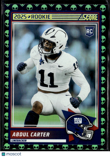 2025 Panini Score Football Abdul Carter #16 Extraterrestrial RC