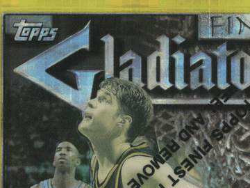 1996 Topps Finest Gladiators Christian Laettner #142 Refractor w/Coating
