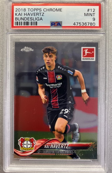 KAI HAVERTZ 2018 TOPPS CHROME ROOKIE PSA 9 MINT