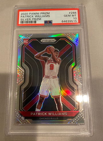 2020 Prizm Patrick Williams silver prizm PSA 10 #288 rookie card rc