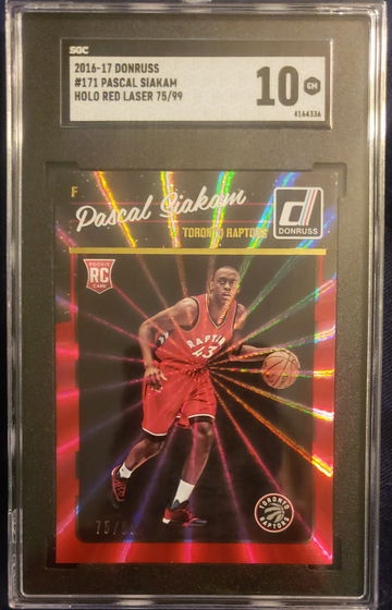 Pascal Siakam RC 2016 Donruss Holo Red Laser /99 SGC 10 💎