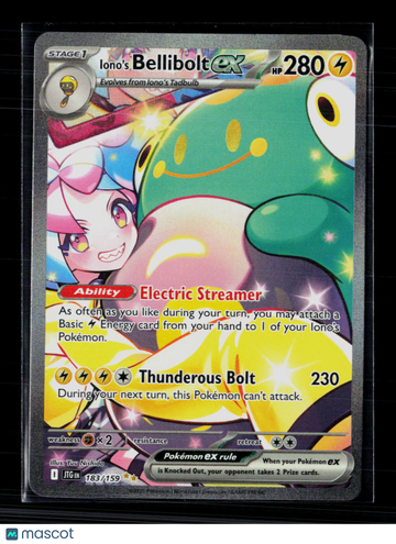 2025 Journey Together Iono's Bellibolt EX Holo Secret Rare SAR #183/159