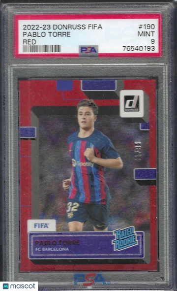 2022 Panini Donruss FIFA Pablo Torre #190 Red PSA 9