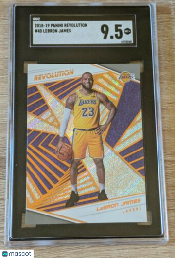 2018-19 Panini Revolution LeBron James #40 FINISH PANINI REFRACTOR REVOLUTION SPARKLE 9.5