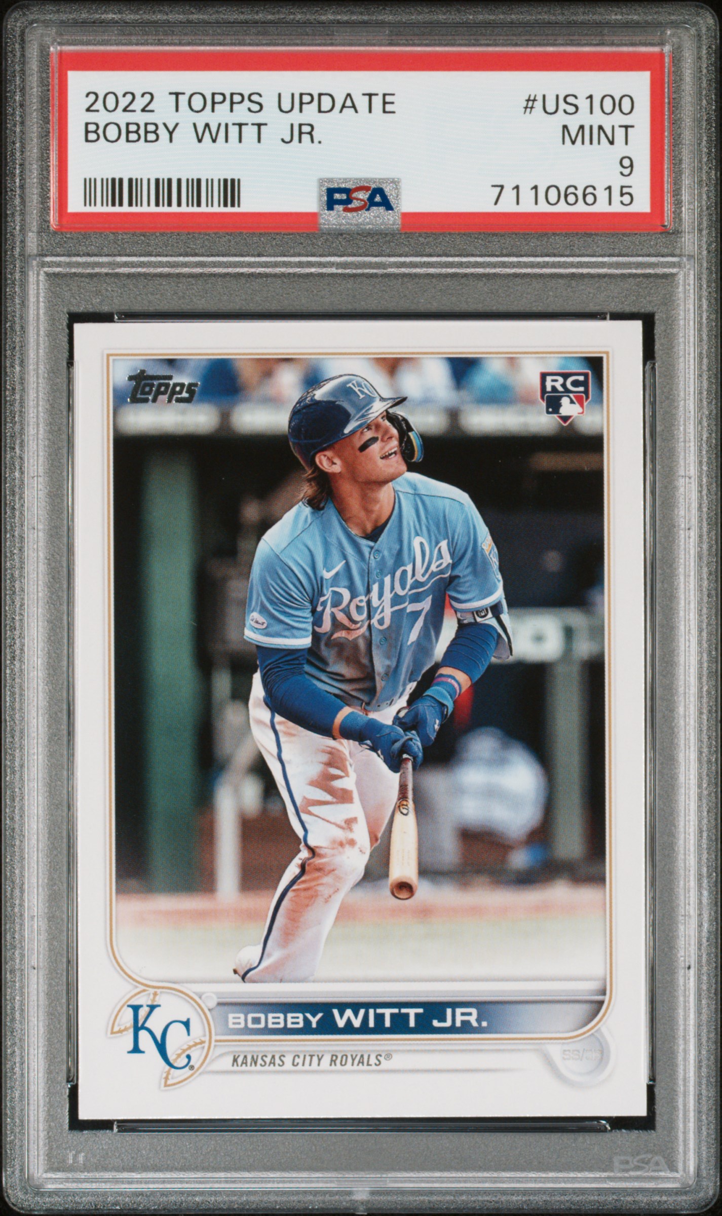 2022 Bobby Witt Jr. 2022 Topps Update  #US100  PSA 9