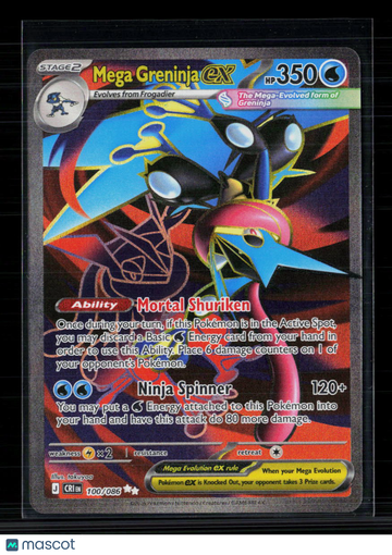 2025 Mega Evolution Mega Greninja EX Etched Secret Rare SAR #100/86