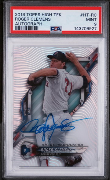 2018 Topps High Tek Autograph Roger Clemens #HT-RC PSA 9