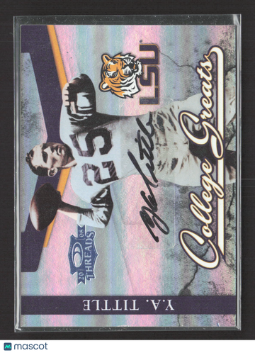 2008 Donruss Threads College Greats Y.A. Tittle #CG-8 /100