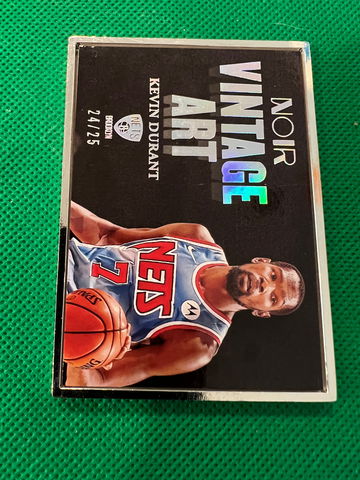 2020 noir Kevin Durant vintage art 24/25 metal card