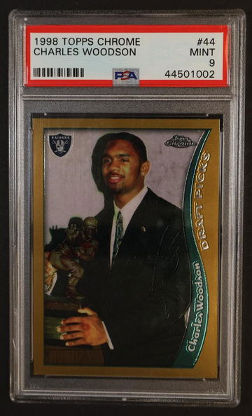 1998 Topps Chrome Charles Woodson #44 PSA 9