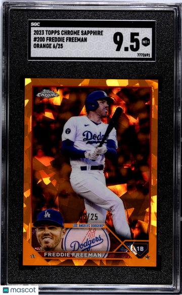 2023 Topps Chrome Sapphire Freddie Freeman #200 Orange SGC 9.5