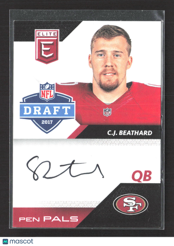 2017 Panini Donruss Elite Pen Pals C.J. Beathard #PP-CJ Auto