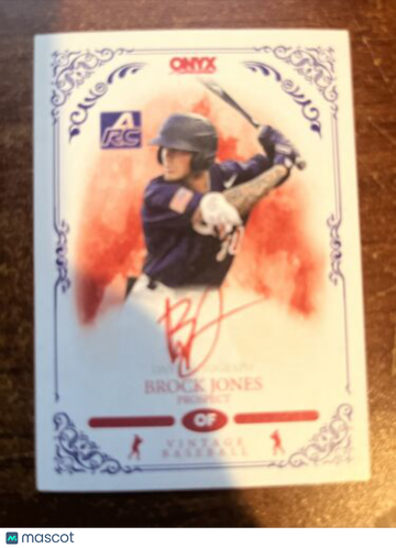 2022 Onyx Vintage - Autographs - Green Ink Brock Jones #VABR Rookie None Ungraded