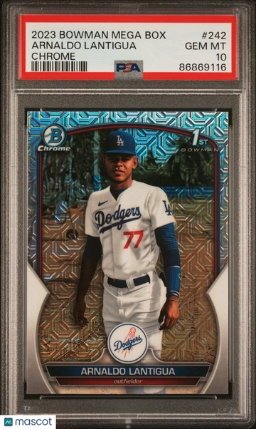2023 Bowman Chrome Mojo Arnaldo Lantigua #242 PSA 10 Gem Mint