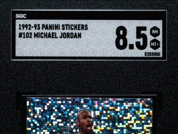 1992 Panini Stickers Michael Jordan #102 SGC 8.5