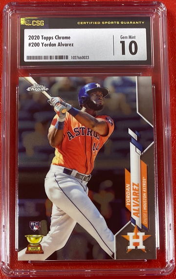 2020 Topps Chrome Yordan Alvarez #200 RC Rookie CSG 10 Houston Astros
