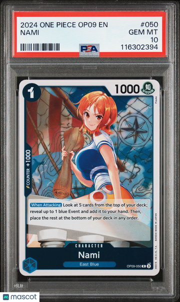 2024 One Piece Op09-Emperors In The New World Nami PSA 10 #050