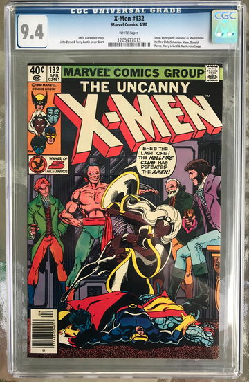 X-Men #132 (1980) CGC 9.4 -- White pages! Mastermind revealed; Hellfire Club app