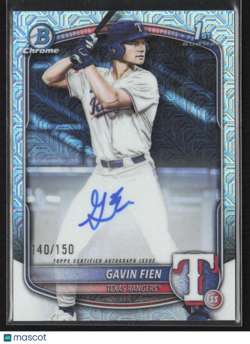 2025 Bowman Chrome Gavin Fien #CPA-GF Blue Mojo Refractor /150 1st Bowman