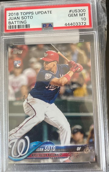 Juan Soto 2018 topps update rookie psa 10