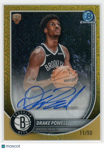 Drake Powell 2025 Bowman Chrome Gold Rookie 11/50 RC Topps #BCA-DP