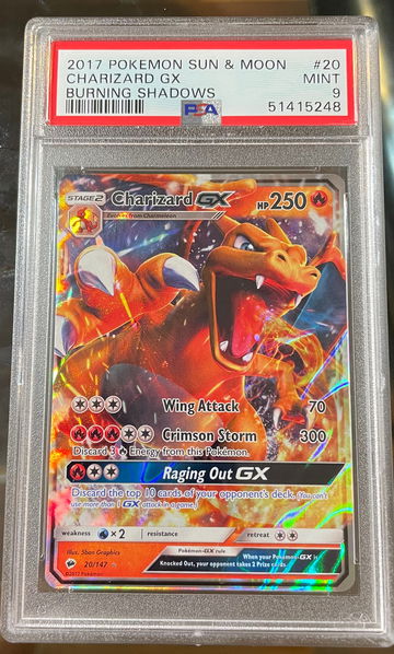 2017 Pokémon Burning Shadows Charizard GX PSA 9
