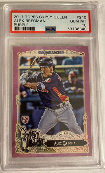 2017 Topps Gypsy Queen Aleg Bregman Purple /250 *POP 1* PSA 10 Rookie Card