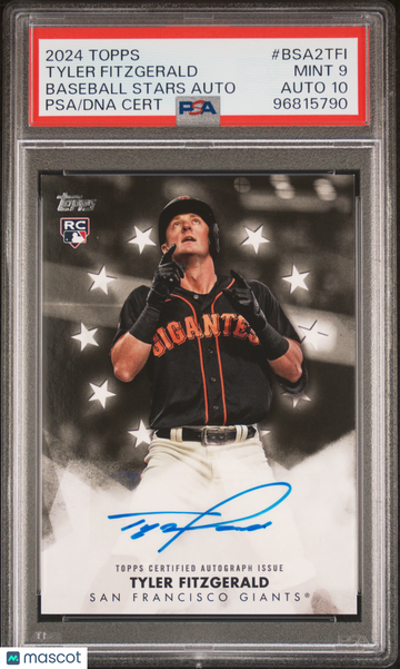 2024 Topps Baseball Stars Autographs Tyler Fitzgerald #BSA2TFI PSA 9 Auto 10