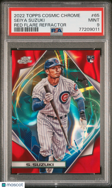 2022 Topps Cosmic Chrome Seiya Suzuki #65 Red Flare Refractor PSA 9