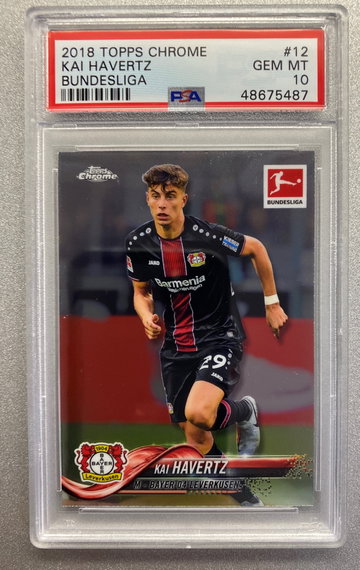 KAI HAVERTZ 2018 TOPPS CHROME ROOKIE PSA 10 GEM MINT (CHELSEA)