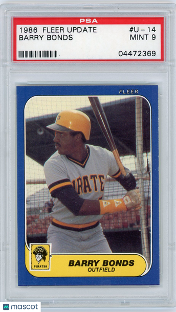 1986 Fleer Update Barry Bonds #U-14 PSA 9