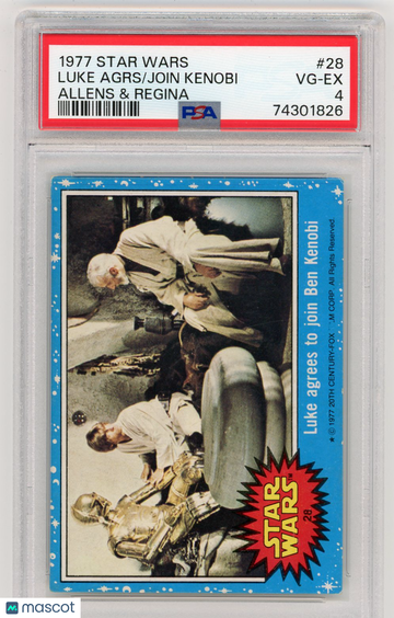 1977 Star Wars Allens & Regina Luke Agrees to Join Kenobi #28 PSA 4