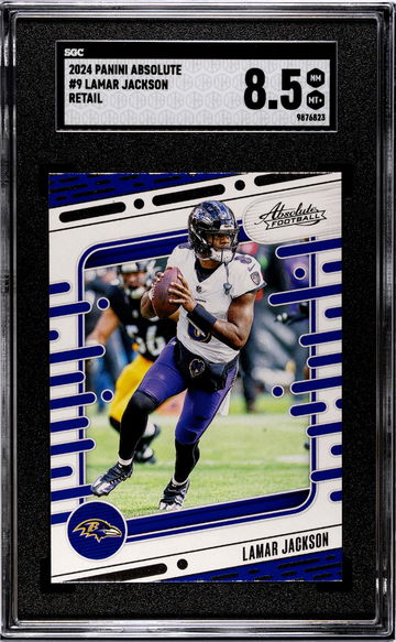 2024 Panini Absolute #9 Lamar Jackson Retail SGC 8.5