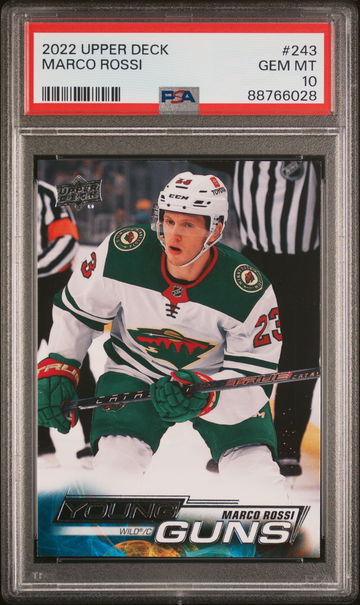 2022 Upper Deck Series 1 Young Guns Marco Rossi #243 RC PSA 10